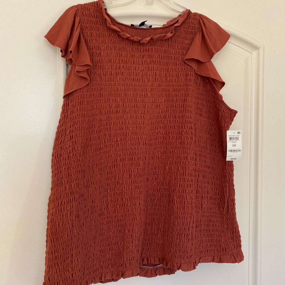 NWT, INC International Concepts cap sleeve top, size 2XL